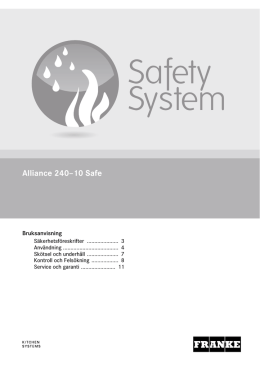 Bruksanvisning FSS 240-10 Safe(305.39 kB, PDF)