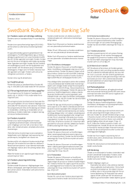 Swedbank Robur Private Banking Safe