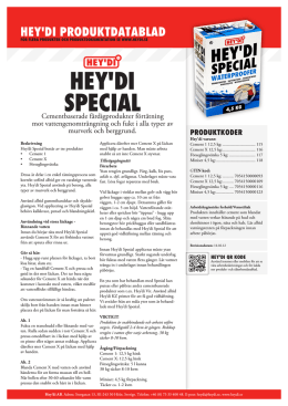 Produktblad Hey`di Special (PDF