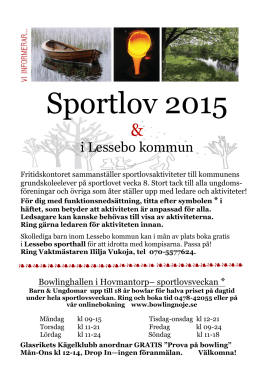 Sportlov 2015 - WordPress.com