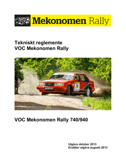 740/940 VOC Mekonomen Rally