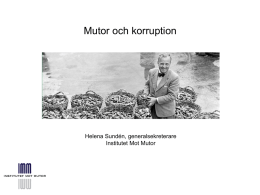 Mutor och korruption