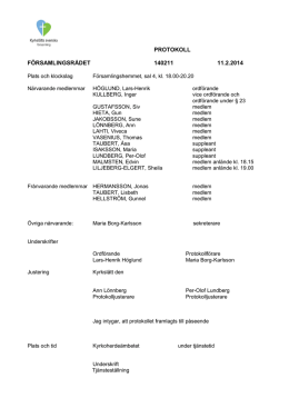 protokoll församlingsrådet 140211 11.2.2014