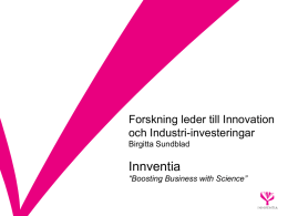 Innventia, vd Birgitta Sundblad