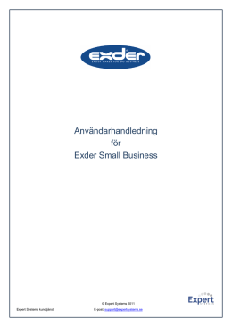 Användarhandledning för Exder Small Business