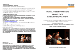 wendela hebbegymnasiets musikelever konsertprogram 2013/14