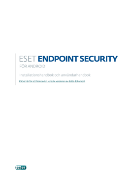 1. Installation av ESET Endpoint Security