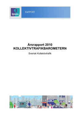 Årsrapport 2010 KOLLEKTIVTRAFIKBAROMETERN