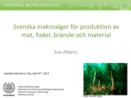 Svenska makroalger för produktion av mat, foder, bränsle och material