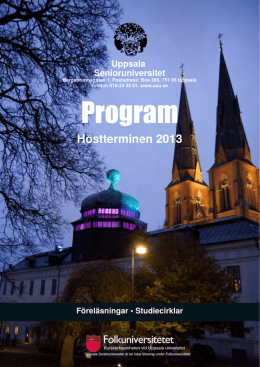 Program hösten 2013 - Uppsala Senioruniversitet