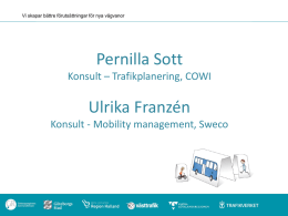 Västsvenska paketet - Mobility Management i Öresund