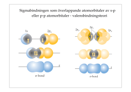Sigmabindningen som överlappande atomorbitaler av s-p eller p