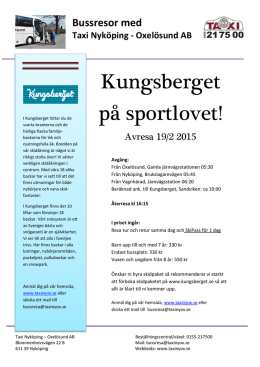 Skidresa – Kungsberget vecka 8 2015