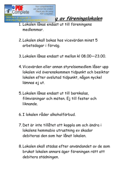 Ordningsregler - Brf Grankotten.se
