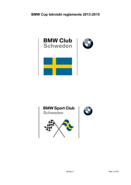 BMW Cup tekniskt reglemente 2013-2015