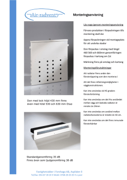 Monteringsanvisning Air-radvent® (PDF)
