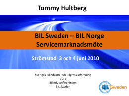 BIL Sweden – Servicemarknadsmöte BIL Norge
