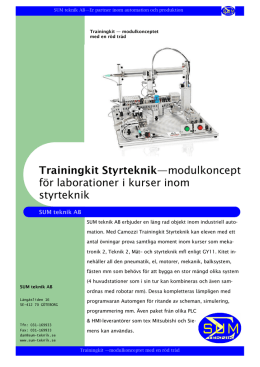 Trainingkit Styrteknik—modulkoncept för