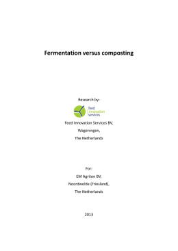 Fermentation versus composting