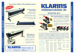 www .klarins.se NYHETER 2012 tel 040
