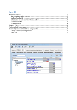Registrera resultat i LabBest/CR på patientnära analys (POCT)