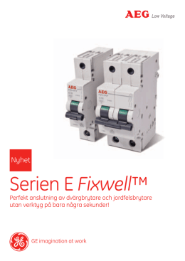 Serien E Fixwell™ - GE Power Controls