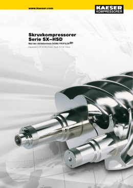 Skruvkompressorer Serie SX–HSD