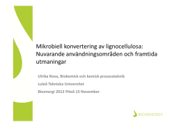 Mikrobiell konvertering av lignocellulosa: Nuvarande
