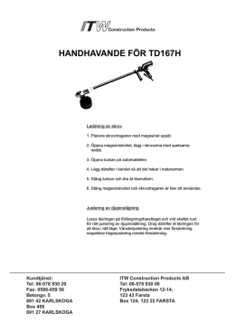 Manual TD167H - ITW Construction Products AB