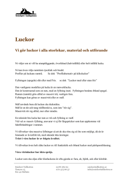 Luckor - Snickeri Tallkotten