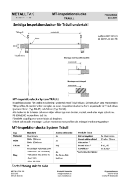 MT-Inspektionslucka System Träull