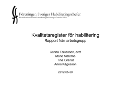 HabQ, presentation från Habchefsdagarna 2012-05-30