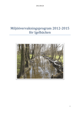 Miljöövervakningsprogram 2012