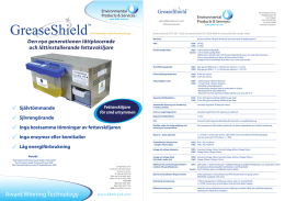 GreaseShield specifikationer och dimensioner (PDF)