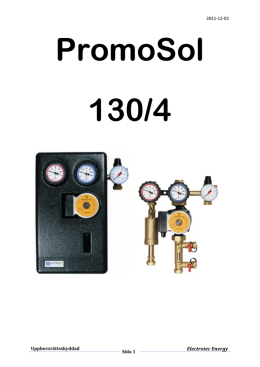 Manual pumpgrupp PrimoSol 130/4