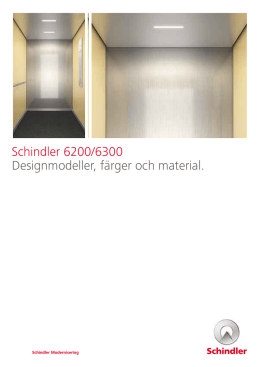 Schindler 6300 designbroschyr (PDF, 1 MB)