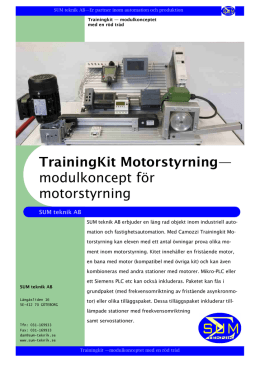TrainingKit Motorstyrning— modulkoncept för