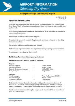 AI GSE 10 2012 - INEX - Göteborg City Airport