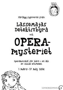 Färglägg figurerna från LasseMajas Detektivbyrå och Operamysteriet