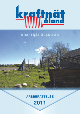 Årsberättelse 2011 - Kraftnät Åland AB