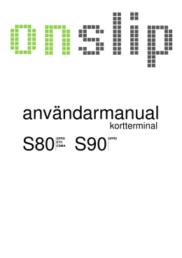 Användarmanual Kortterminal Onslip 2013-06