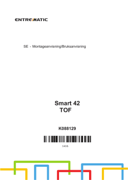 Monteringsanvisning Smart 42 TOF 2014