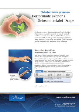 Förformade skenor i Ortosmaterialet Drape (PDF)