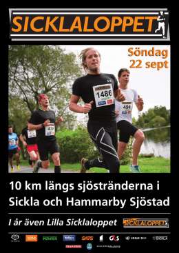 10 km längs sjöstränderna i Sickla och Hammarby Sjöstad