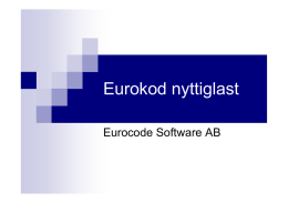 Eurokod nyttiglast - Eurocode Software AB