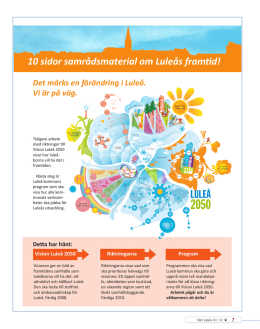 10 sidor samrådsmaterial om Luleås framtid!