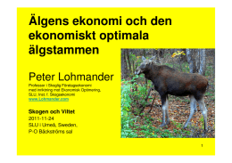 Presentation by Peter Lohmander pdf