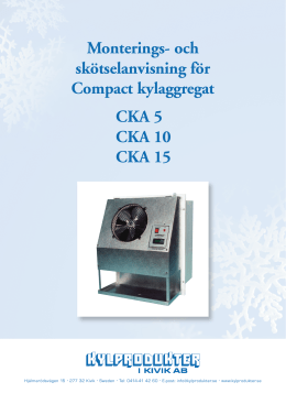 Kylaggregat CKA 5-10-15 - Kylprodukter i Kivik AB