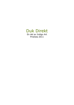 Duk Direkt prislista 2011 PDF