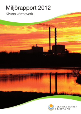 Miljörapport 2012 - Tekniska Verken i Kiruna AB